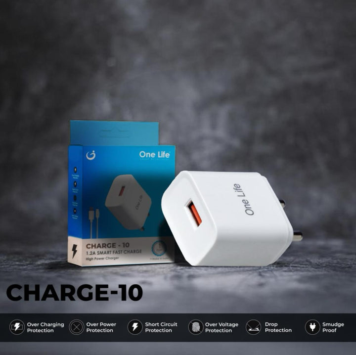 1.2A Smart Fast Charger With Micro V8 Cable OLCH-10