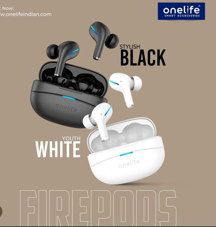 Black and White Wireless TWS Earphones