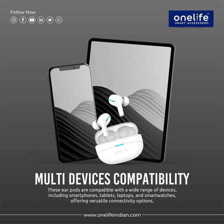 Black and White Wireless TWS Earphones