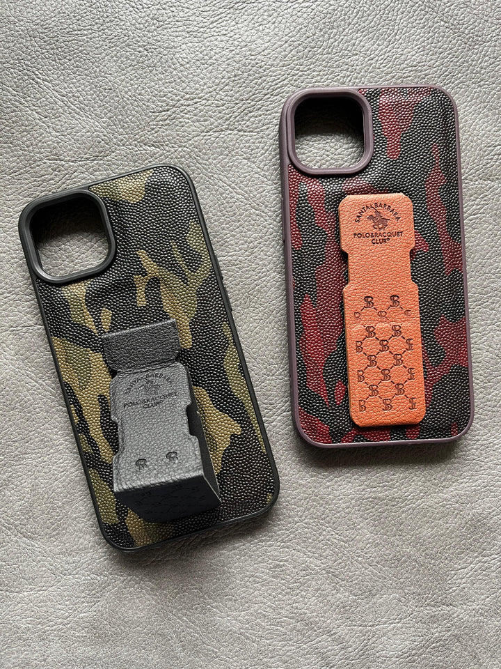 Polo Camouflage Magnet Stand Case For iPhone