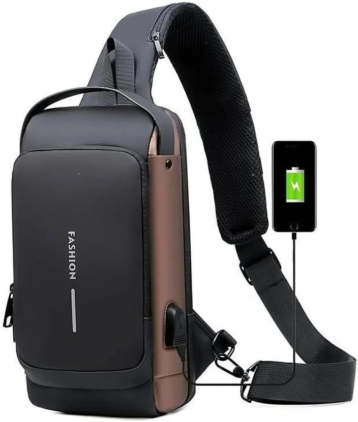 Smart 6L Crossbody Laptop Bag | Anti-Theft, Water-Resistant, USB Charging – Perfect for Travel & Office